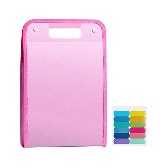 Important Document Storage, 13 Pockets Expanding File Folder with Colored Tabs, File Organizer with Expandable Cover, Expandable Accordian Filing Folder Letter A4 Size, 4 colours(A) B