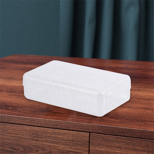 1Pc Large Capacity Clear Pencil Case,Clear Pencil Box Plastic Storage Containers with Latching Lids Stackable Office Supplies Organizer for Gel Pens Erasers Crafts Markers Crayon,8x4.8x2.1in(Clear) Clear