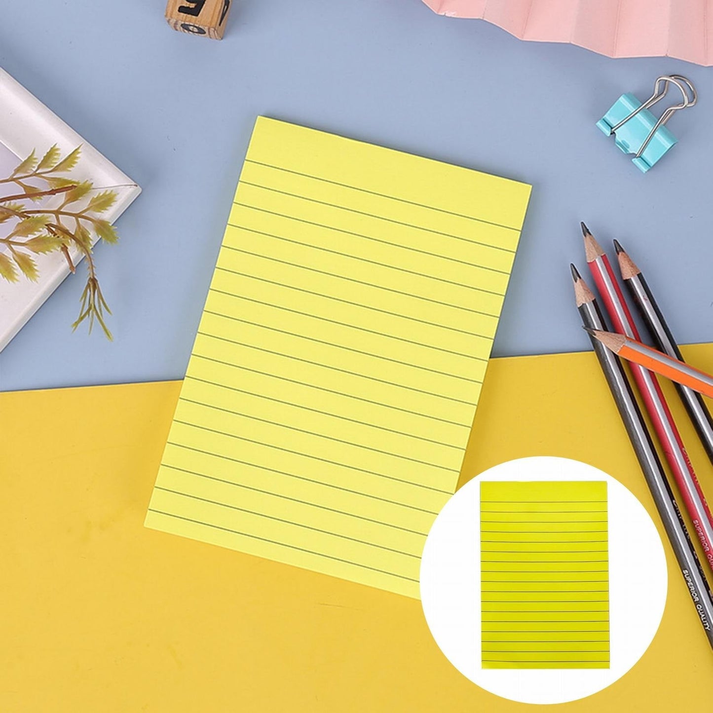 1 Pack Lined Sticky Notes 4X6 in Post, 8 Pastel Colors Large Ruled Post Sticky Colorful Super Sticking Power Memo Pads Strong Adhesive, Sticky Notes with Lines Office, Home, 50 Sheets/pad(B) C