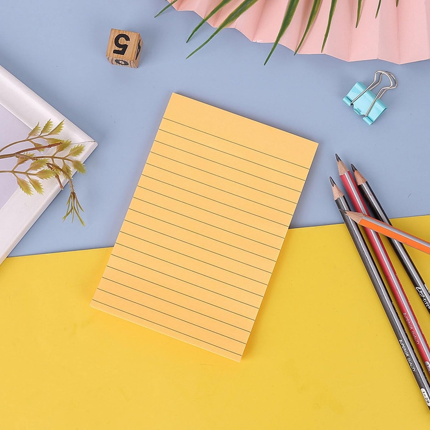 1 Pack Lined Sticky Notes 4X6 in Post, 8 Pastel Colors Large Ruled Post Sticky Colorful Super Sticking Power Memo Pads Strong Adhesive, Sticky Notes with Lines Office, Home, 50 Sheets/pad(B) C