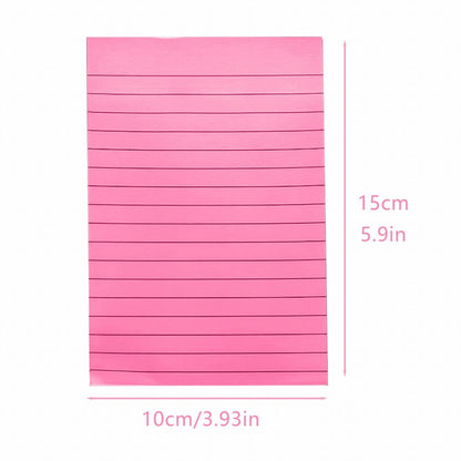 1 Pack Lined Sticky Notes 4X6 in Post, 8 Pastel Colors Large Ruled Post Sticky Colorful Super Sticking Power Memo Pads Strong Adhesive, Sticky Notes with Lines Office, Home, 50 Sheets/pad(B) I