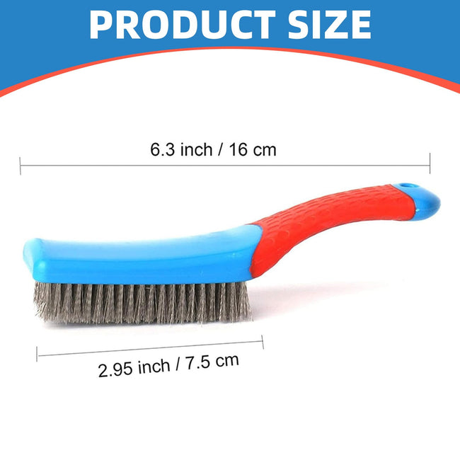 Wire Brushes for Rust Removal, Heavy Duty Stainless Steel Wire Metal Brush for Cleaning Concrete, Paint Remover for Concrete & Grill Rust Remover with Ergonomic Handle, 6.3Inches 6.3" Blue Main Image