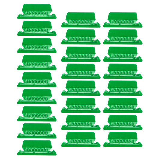 25Pieces 3 Inch Hanging File Folder Tabs and Inserts Large Clear Plastic Hanging Folder Tabs for Quick Identification,For Filing Cabinet Folders Labels Back to Supplies, 6 Colors (Yellow) Green