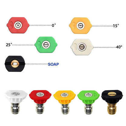 Pressure Washer Tips, Set of 5 Pressure Washer Nozzle Tips with Nozzle Holder, Quick Connect Power Washer Tips, Multiple Degrees Rinse Kit, Pressure Washer Accessories, for Hot and Cold (Camouflage) Camouflage