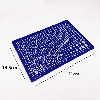 1 Pcs Self Healing Sewing Mat,21x14.5CM Rotary Cutting Mat Double Sided Craft Cutting Board for Sewing Crafts Hobby Fabric Precision Scrapbooking Project,Art Project,2 Colors(Blue) Blue