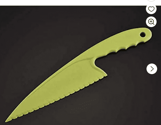 1 Pcs Plastic Kitchen Knife Set, for Real Cooking BPA Free with Plastic Kitchen Knives with Serrated Teeth,Kitchen Safe Knives for Real Cooking and Cutting Fruits and breads(Green) Green