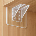 Adhesive Shelf Bracket, Double Row Thickened and Reinforced Design, Heavy Duty Punch Free Shelf Support Pegs for Shelves Kitchen Cabinet Book Closet (Clear/1 Pack) 5.91x2.76 2.76" x 2.76" Clear