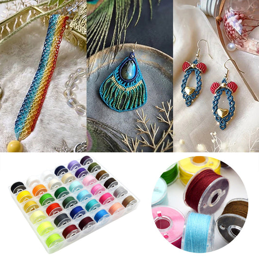 25pcs Assorted Colors Sewing Thread, Embroidery Bobbins, Prewound Bobbins Thread for Embroidery and Sewing Machines, Spool of Thread Kit DIY and Home, 4.72x3.93x0.98 4.72" x 3.93" x 0.98" Multicolor