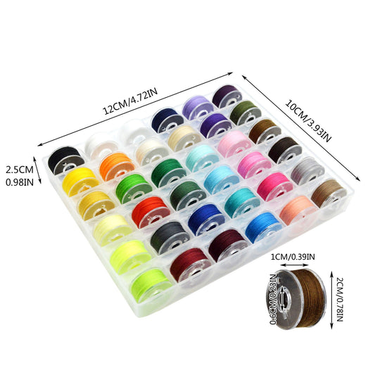 25pcs Assorted Colors Sewing Thread, Embroidery Bobbins, Prewound Bobbins Thread for Embroidery and Sewing Machines, Spool of Thread Kit DIY and Home, 4.72x3.93x0.98 4.72" x 3.93" x 0.98" Multicolor