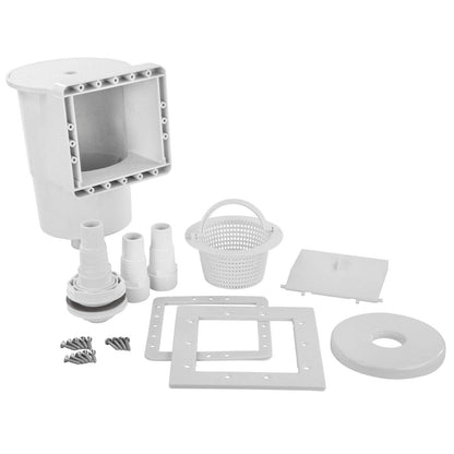 Above Ground Pool Thru-Wall Skimmer Basket with Handles, Swimming Pool Replacement Basket, Standard Small Thru-Wall Size - Skim Remove Debris, Cleanout Leaves, 1 Pcs, 6.3x3.15 6.3" x 3.15" White