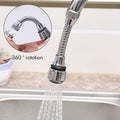 Flexible Faucet Sprayer Attachment, Heavy Duty 360 ° Kitchen Sink Aerator, Extender ABS Polished Chrome for Cold Hot Water (Silver/2 Pack) 5.51x2.35 5.51" x 2.35" Silver