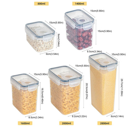 Airtight Storage Container with Lids, Plastic Pet Food Storage Container with Locking Lid,Pet Dog Cat Food Dispenser ,Clear Pet Dog Food Storage Bin Containers for Rice Grain(Green,4.72x7.68") Z5-2000ml