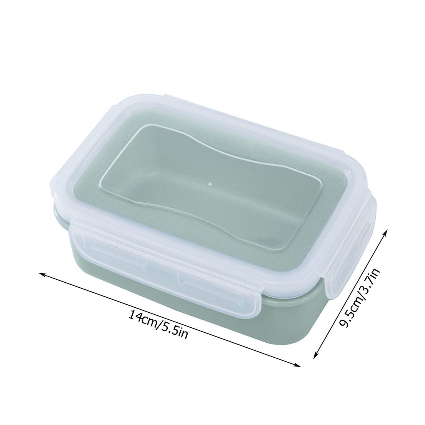 Plastic Meal Prep Containers with Lids, Food Storage Containers with Snap Locking Lids, Airtight Lunch Containers, Microwave, Oven, Freezer and Dishwasher (Blue/1 Pcs) 5.5x3.7 5.5" x 3.7" Green