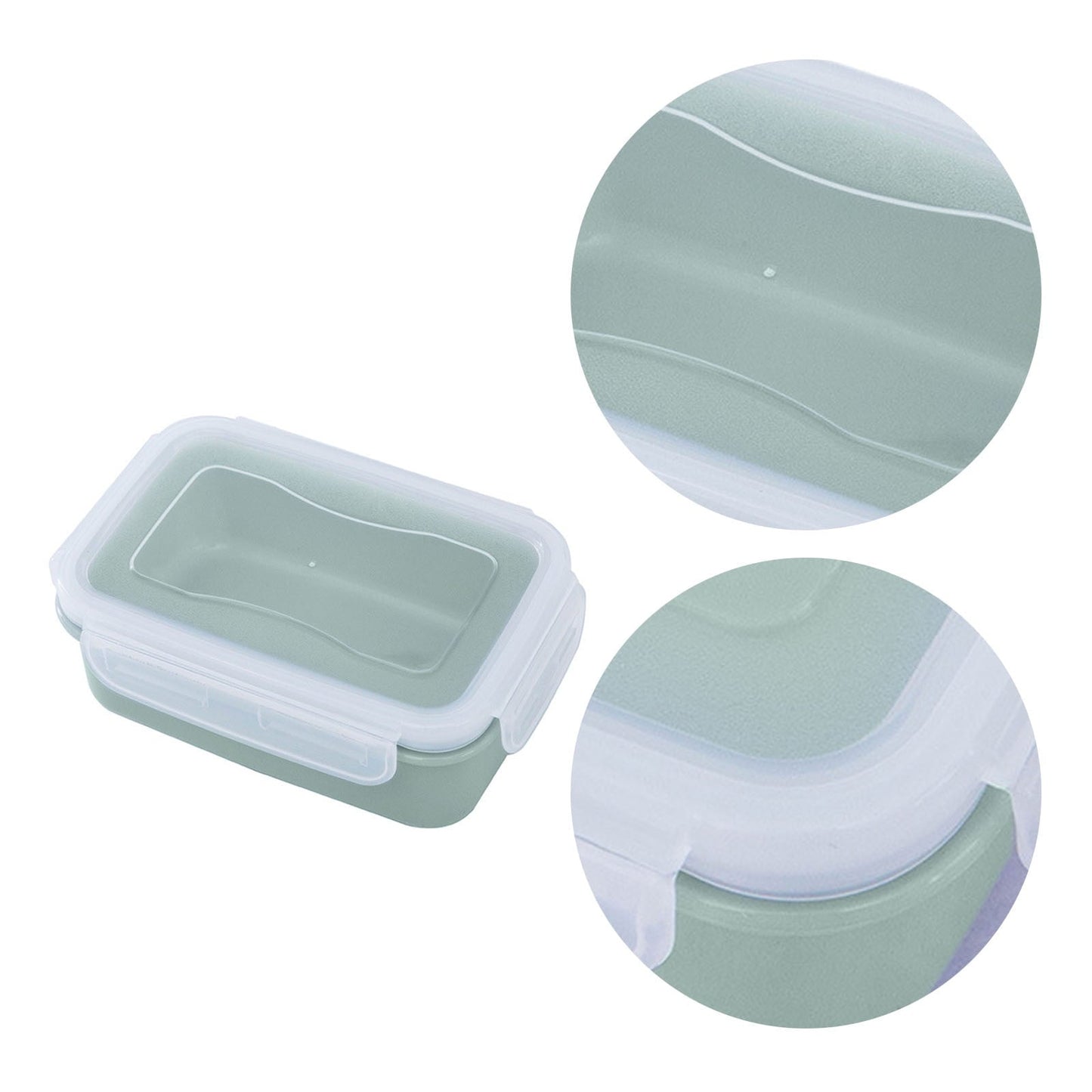 Plastic Meal Prep Containers with Lids, Food Storage Containers with Snap Locking Lids, Airtight Lunch Containers, Microwave, Oven, Freezer and Dishwasher (Blue/1 Pcs) 5.5x3.7 5.5" x 3.7" Green