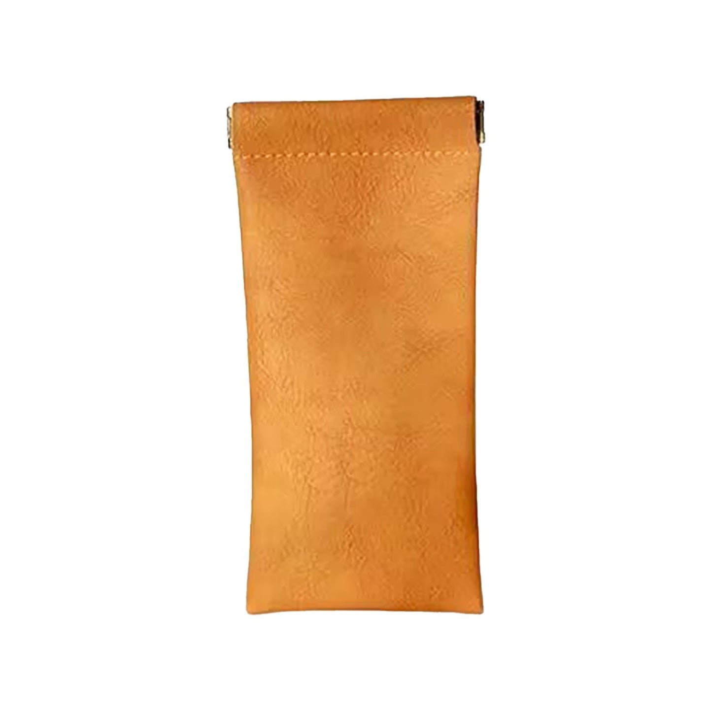 Glasses Case, Soft Eyeglass Case, Portable Squeeze Top Leather Glasses Case, Anti-Scratch Eyeglass Case For Women Men (Orange/1 Pcs) 3.14x6.88 3.14" x 6.88" Blue/1 Pcs