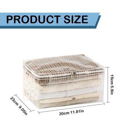 1 Pack Clear Vinyl Zippered Storage Bags, 40L Plastic Blanket Storage Bag, Vinyl Foldable Moving Bags with Zipper, Closet Organizers and Storage Containers for Bedding, Duvet, Comforter(CL4) CL4