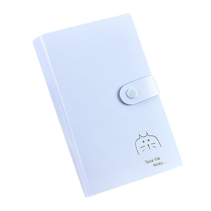 1 Pcs PP Professional Business Card Holder Organizer Book,Portable Business Card Binder- 120 Card Capacity Premium PP Folder with hard Cover, Name Card Credit Cards Binder for Men/Women(cat) cat