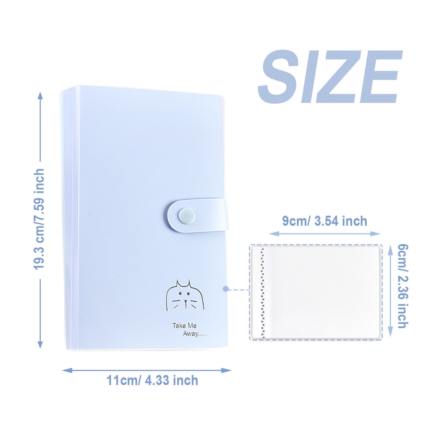 1 Pcs PP Professional Business Card Holder Organizer Book,Portable Business Card Binder- 120 Card Capacity Premium PP Folder with hard Cover, Name Card Credit Cards Binder for Men/Women(cat) cat