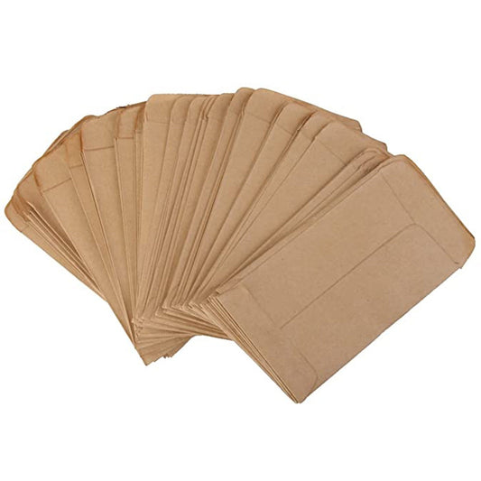 100 Pieces Seed Saving Envelopes Packets Resealable Self Adhesive Paper Envelopes,Kraft Paper Bags,Greaseproof Envelopes,for Flower Vegetable Seeds Storage,Snack, Cookie,Popcorn(Yellow) Yellow