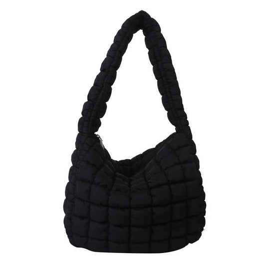 Puffer Tote Bag for Women, Quilted Crossbody Bubble Shoulder Bag, Soft Cloud Lightweight Puffy Handbag, Perfect for Vacation Travel and Daily Matching A