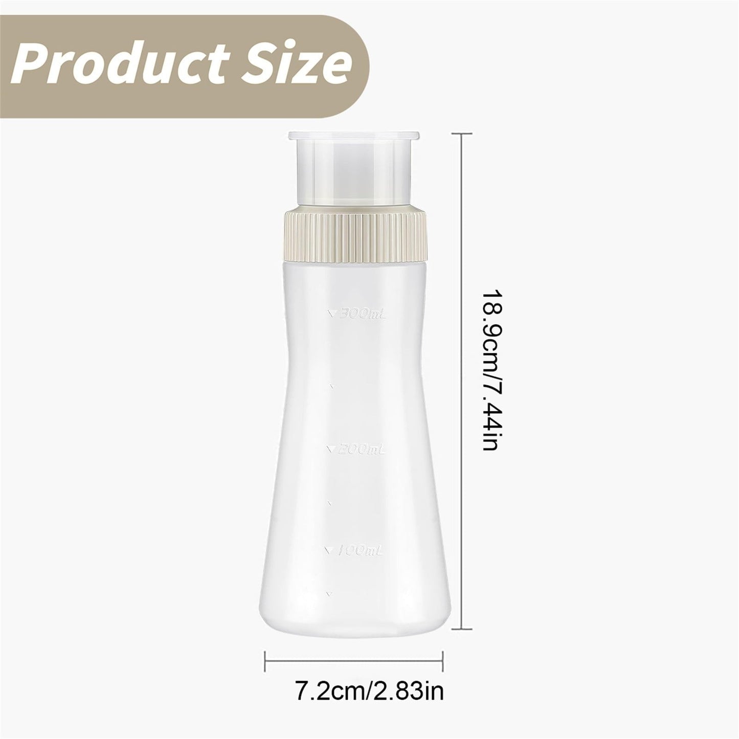 1Pc Cake Syrup Dispense,350ml Graduated Plastic Squeeze Bottle,Rain Spray Bottle with Sealing Lid,for Soaking Simple Honey Syrup Bottle Simple Syrup Bottles,Easy Storage Reusable Baking Tools(White) White