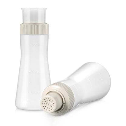 1Pc Cake Syrup Dispense,350ml Graduated Plastic Squeeze Bottle,Rain Spray Bottle with Sealing Lid,for Soaking Simple Honey Syrup Bottle Simple Syrup Bottles,Easy Storage Reusable Baking Tools(White) White