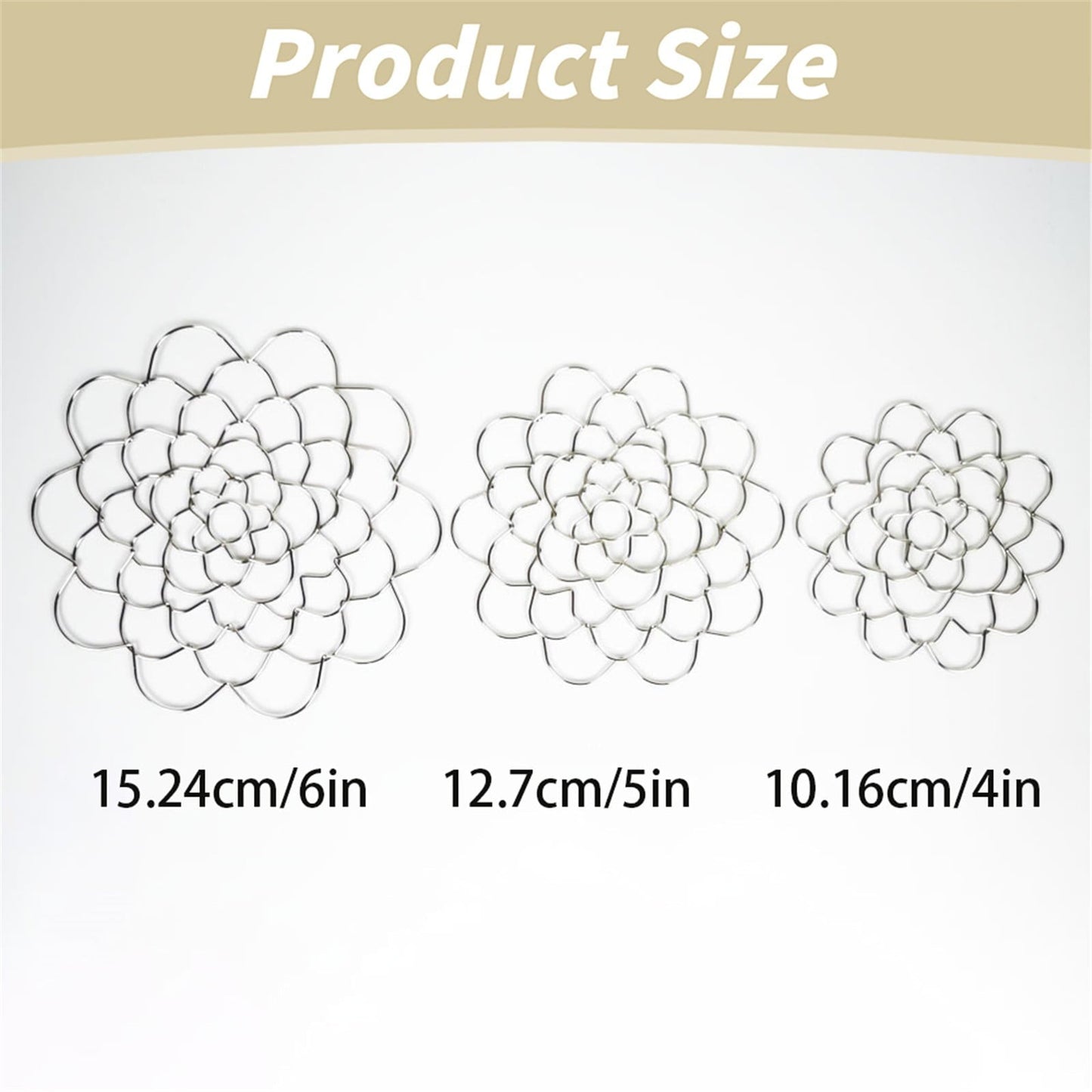 Stainless Steel Flower Arranger Frog, Wire Flower Arrangement Holder, Round Floral Lid Organizer Grid Tool, for Floral Plant Vase Stems Bouquets Fixation, Gold, 4 Inches 4" Gold