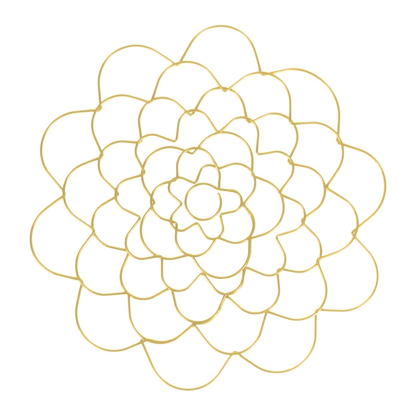 Stainless Steel Flower Arranger Frog, Wire Flower Arrangement Holder, Round Floral Lid Organizer Grid Tool, for Floral Plant Vase Stems Bouquets Fixation, Gold, 4 Inches 6" Gold