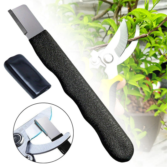 Gardening Tool Sharpener, Heavy Duty Gardening Scissors Sharpener, Quick Sharpener for Gardening PrunersKnives and Scissors, 1 Pcs, 4.72x0.47 4.72" x 0.47" Black*2