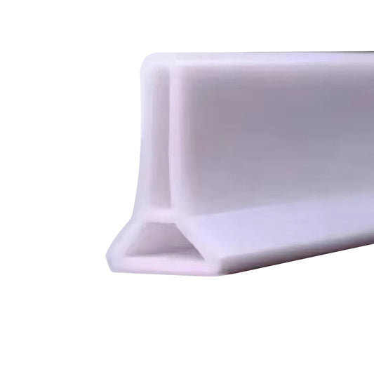 Collapsible Shower Threshold, Water Dam, 1.97" High Shower Barrier Water Stopper, Shower Water Guard To Keep Water In Shower Dry And Wet Separation Bathroom Wheelchair Accessible, 78.74x1.18x1.97 78.74" x 1.18" x 1.97" White