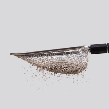 Shark Tooth Sifter, Beach Sand Sifter, Shell Scooper for Beach, Sand Dipper Shovel and Shelling Tools with Retractable Long Handle for Adults, 35.43x3.93 35.43" x 3.93" Black