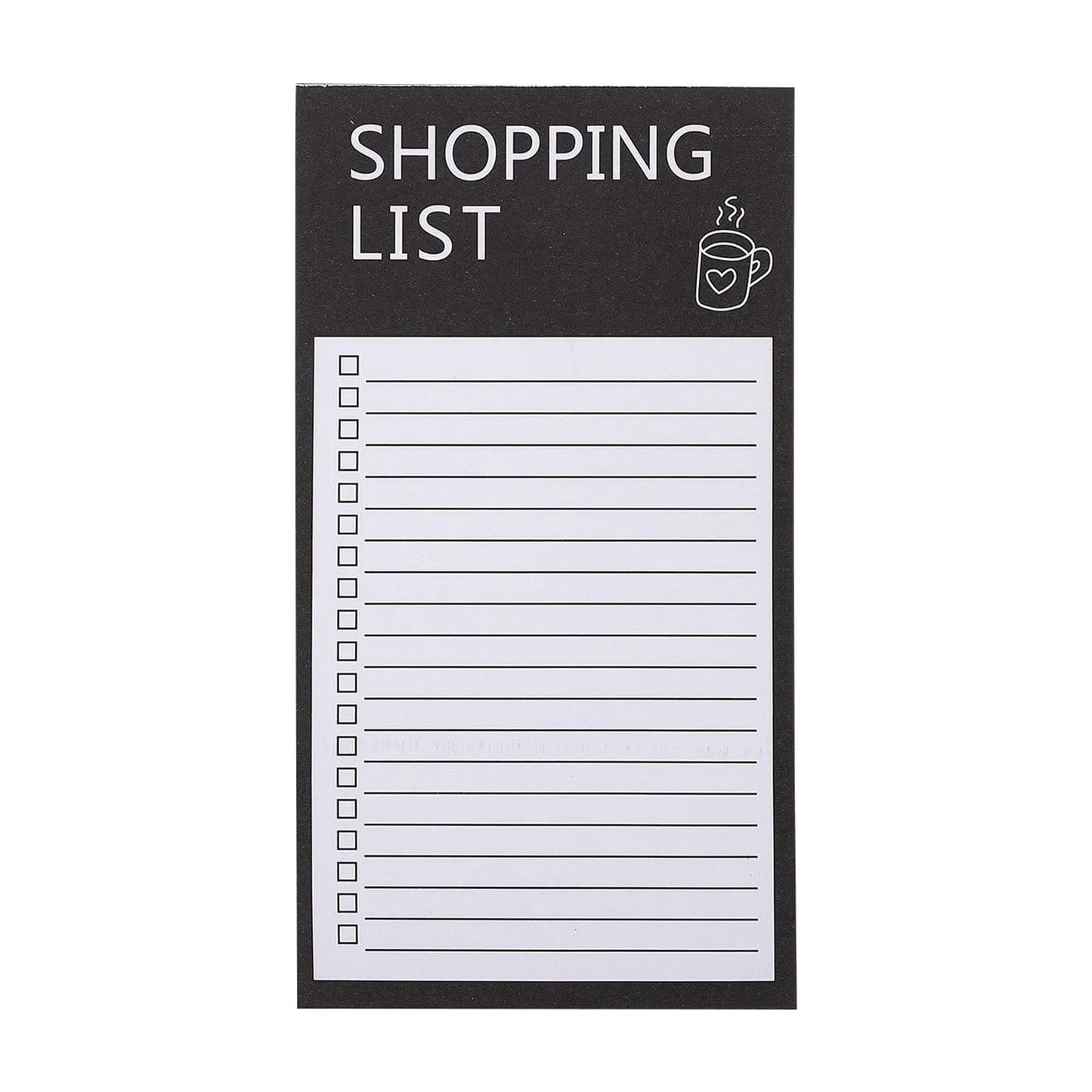 Magnetic Notepads for Fridge, Big Notepads for Shopping List,Reminders -Strong Magnetic Back- Memo Pads,Full Magnet Back Design Notepad for Shopping Lists,2.95x5.51" 50 Sheets Black