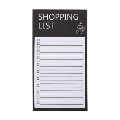 Magnetic Notepads for Fridge, Big Notepads for Shopping List,Reminders -Strong Magnetic Back- Memo Pads,Full Magnet Back Design Notepad for Shopping Lists,2.95x5.51" 50 Sheets Black