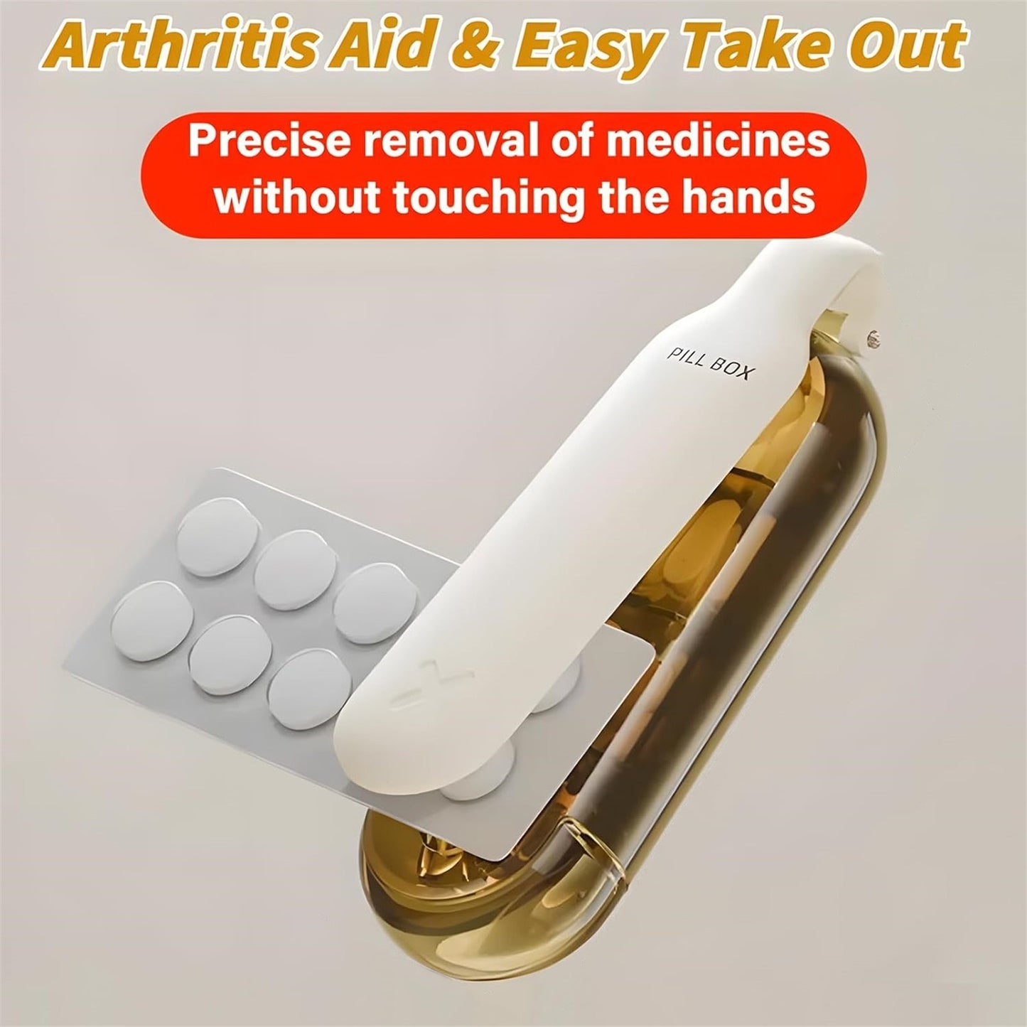 3-in-1 Pill Crusher and Pill Cutter with Storage Compartment for Tablets, Pill Grinder Fine Powder, Pill Cutter Splitter for Small or Large Pills, 1.57x2.36 4.72" x 1.37" x 0.78" White
