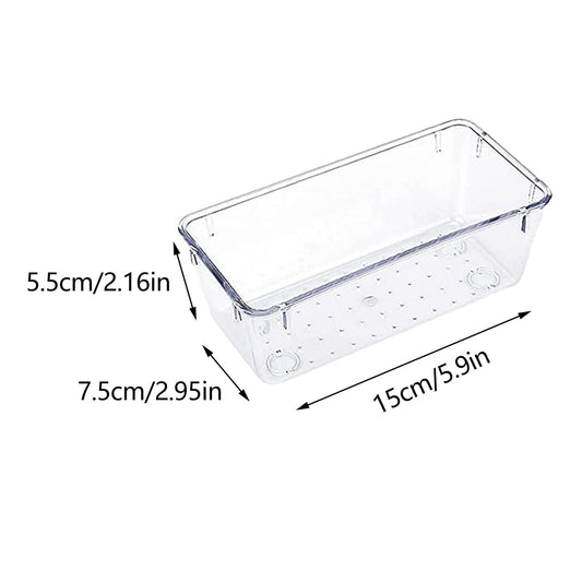 Rectangular Empty torage Box, Plastic Pencil Case, Clear Storage Container for Pencil,Crayon,Sticker,Cosmetics, 1 Pcs, 5.24x2.44x0.98 9.05" x 2.75" x 1.96" Hot Pink