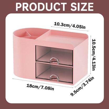 Rectangular Empty torage Box, Plastic Pencil Case, Clear Storage Container for Pencil,Crayon,Sticker,Cosmetics, 1 Pcs, 5.24x2.44x0.98 7.08" x 3.74" x 4.13" Pink