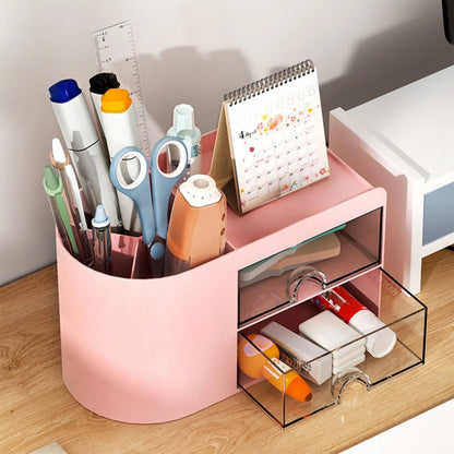 Rectangular Empty torage Box, Plastic Pencil Case, Clear Storage Container for Pencil,Crayon,Sticker,Cosmetics, 1 Pcs, 5.24x2.44x0.98 7.08" x 3.74" x 4.13" Pink