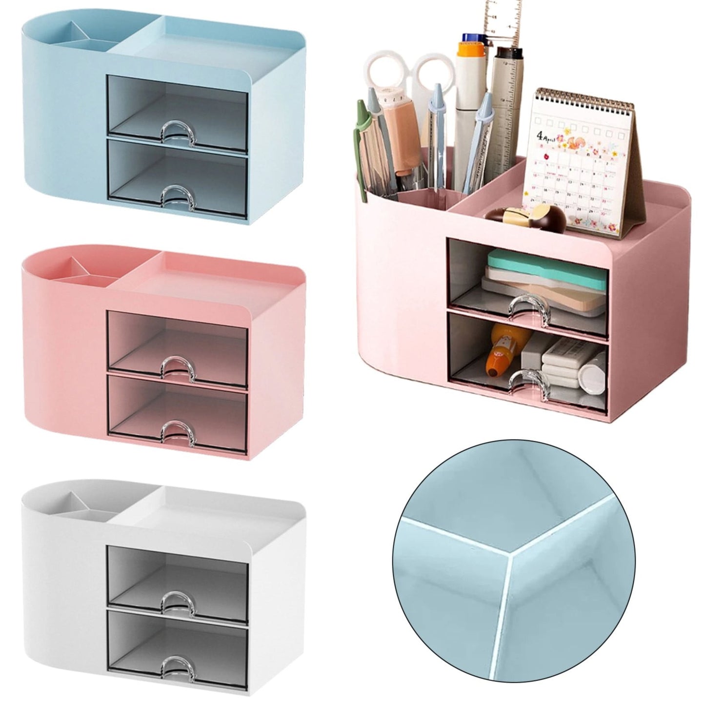 Rectangular Empty torage Box, Plastic Pencil Case, Clear Storage Container for Pencil,Crayon,Sticker,Cosmetics, 1 Pcs, 5.24x2.44x0.98 7.08" x 3.74" x 4.13" Pink