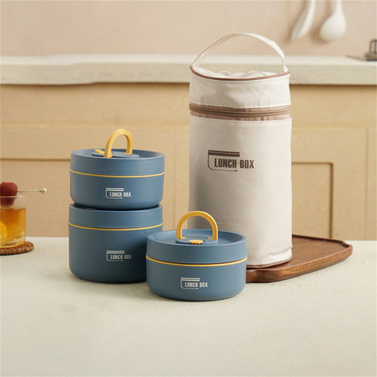 Home Portable Insulated Bento Lunch Box Set for Adult, 4Sizes Vacuum lunch box, to Keep Food Warm or Cool, Thermal Food Containers for Fruits and Sauces, Durable and Leak-Proof(Brown,4.5x4.5x3.6") Blue