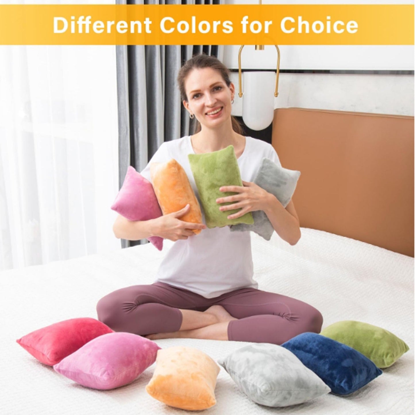 2 Pack Small Pillow, Cooling Memory Foam Mini Pillow 11 X 7 Inches for Sleeping, Travel, Nap and Neck, Knee, Lumbar Support, Tiny Pillow Cushion for Pet, Dogs 11" x 7" Hot Pink