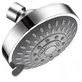High Pressure Shower Head, Heavy Duty High Flow Pressure Rain, Fixed Showerhead 5-Setting with Bathroom Showerhead with Adjustable Brass Ball Joint, 1 Pcs, 4x3.25 4" x 3.25" Silver