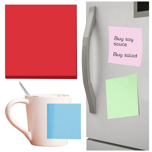 1 Pack Premium Multi-Use Sticky Notes 3x3 in Post Bright Stickies Colorful Super Sticking Power Memo Pads, Strong Adhesive, 100 Sheets/pad, Super Sticking Power Memo Pads(light blue,3x3") Red