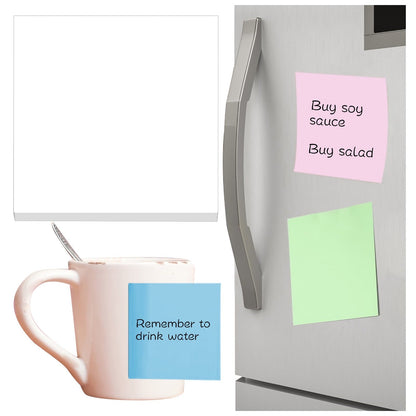1 Pack Premium Multi-Use Sticky Notes 3x3 in Post Bright Stickies Colorful Super Sticking Power Memo Pads, Strong Adhesive, 100 Sheets/pad, Super Sticking Power Memo Pads(light blue,3x3") White