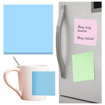 1 Pack Premium Multi-Use Sticky Notes 3x3 in Post Bright Stickies Colorful Super Sticking Power Memo Pads, Strong Adhesive, 100 Sheets/pad, Super Sticking Power Memo Pads(light blue,3x3") light blue
