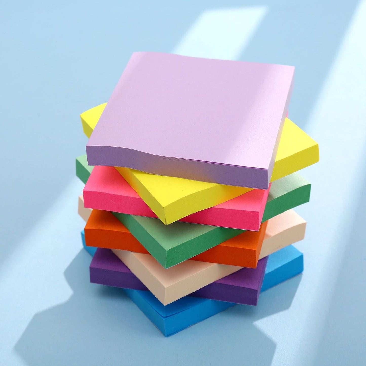 1 Pack Premium Multi-Use Sticky Notes 3x3 in Post Bright Stickies Colorful Super Sticking Power Memo Pads, Strong Adhesive, 100 Sheets/pad, Super Sticking Power Memo Pads(light blue,3x3") light blue