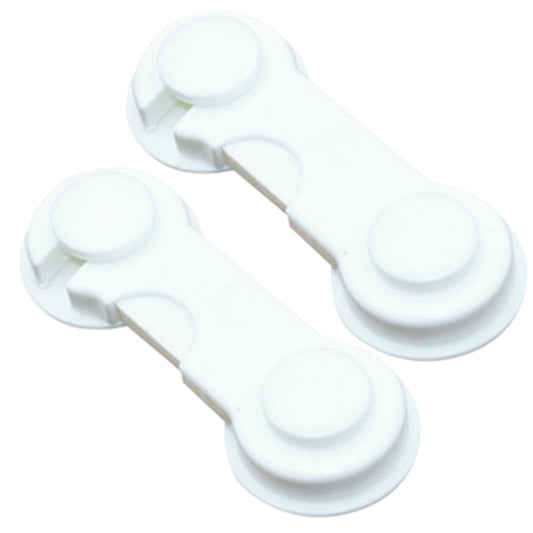 Cabinet Locks for Pet Safety, Plastic Latches with Adhesive for Drawer Cupboards Closet and Pantry Door, Fridge Lock for Protecting Dog and Cat, 2 Pcs, 3.74 Inches 3.74" Blue