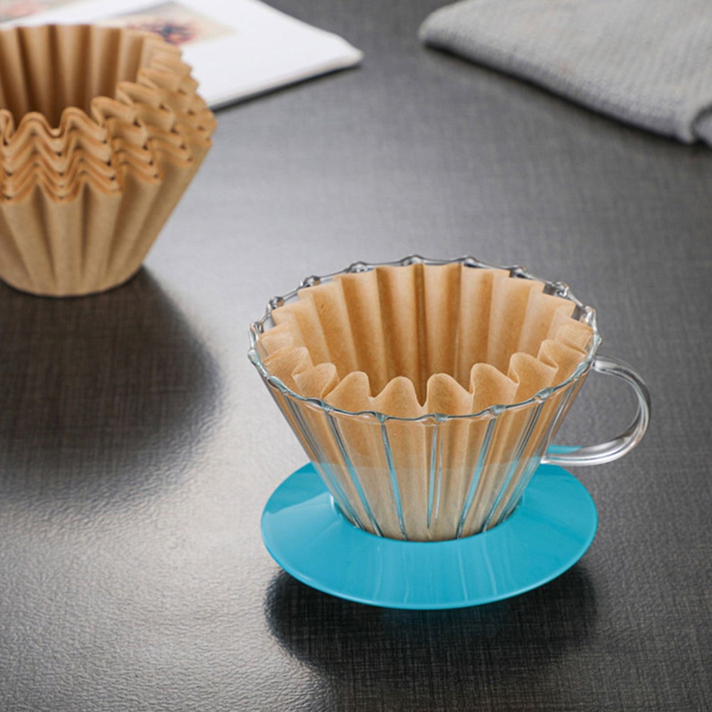 50 Pack Coffee Filters Basket Paper Coffee Filters Small Coffee Maker Single Coffee Pot Pour Over Coffee Makers(A,1.8x1.8x2.7") Coffee