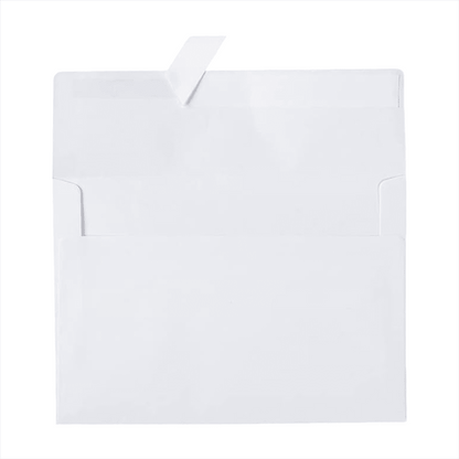 White Envelopes 40 Pack, 5 x 7 Square Envelopes Colored Self Seal for Wedding, Party Invitations, Greeting Cards, Announcements, Photos, 5.24 x 7.21 5.24" x 7.21" White