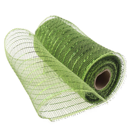 Poly Mesh Ribbon,6x338 Inch,Red Foil Mesh for Wreaths,Swags and Christmas Tree Decoration Ribbli Metallic Mesh Ribbon, Red Foil Mesh for Wreaths, Swags and Christmas Tree Decoration(Z1-Purple) army green