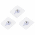Self Adhesive Picture Hooks, Heavy Duty Picture Hangers Without Nails, Wall Hooks for Hanging, Transparent Waterproof Frame Hangers, Sticky Hook for Bathroom Kitchen, 3 Pcs, 2.4x2.4 2.4" x 2.4" White/3 Pcs